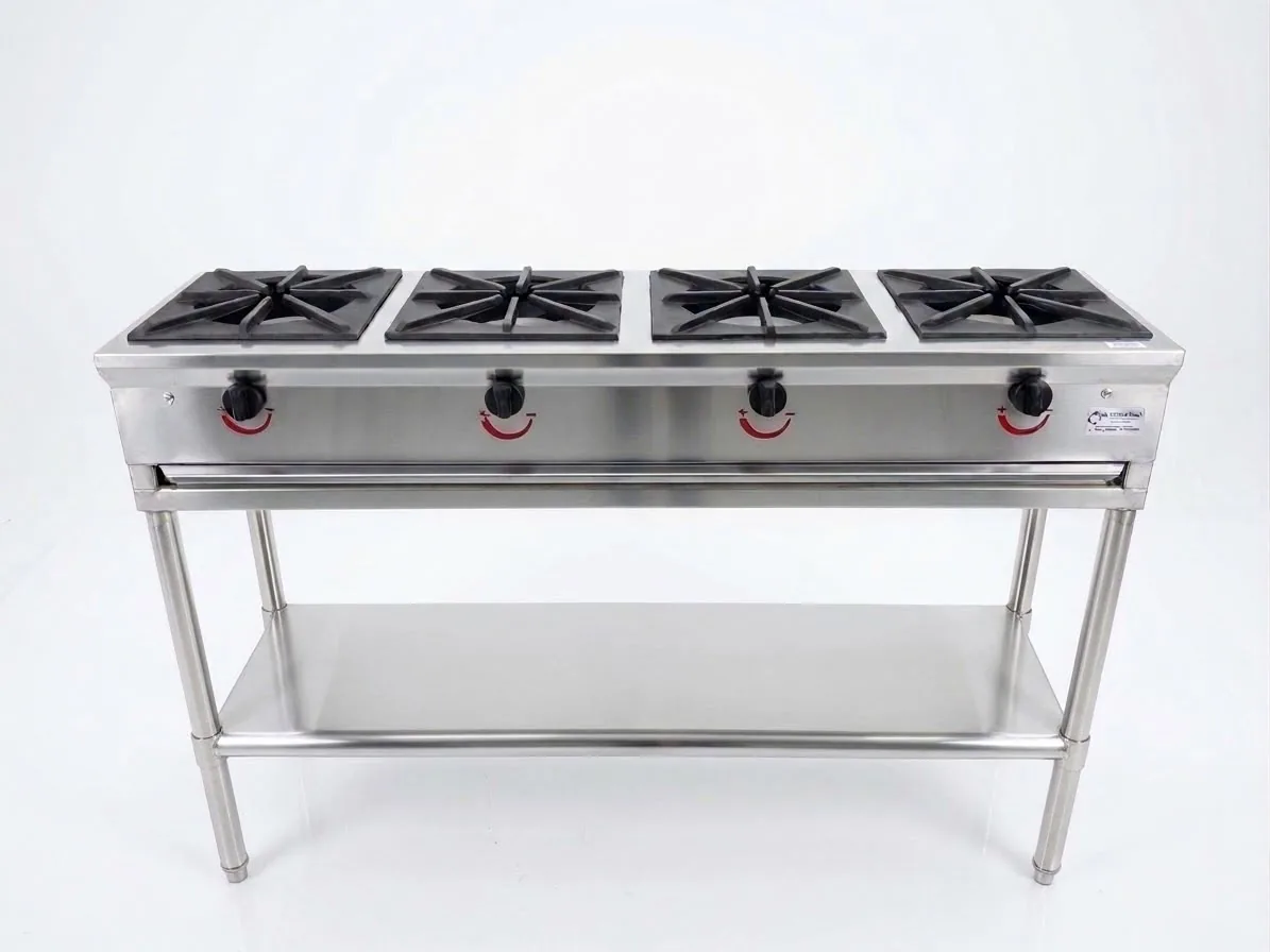 Parrilla de Fierro Vaciado de 4 Quemadores