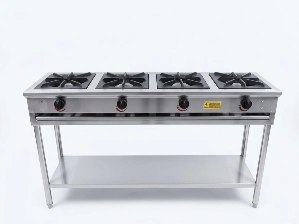 Parrilla de Fierro Vaciado de 4 quemadores reforzada